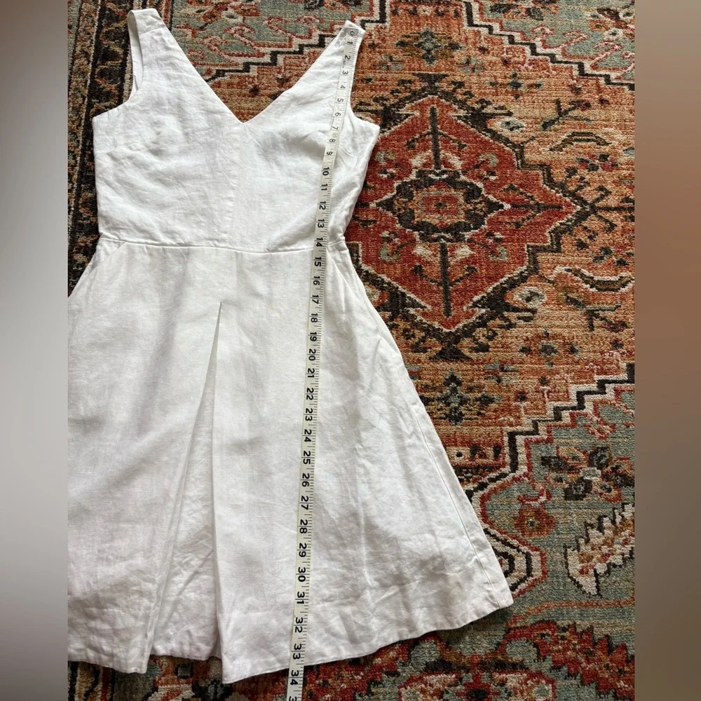 Gap 100% Linen Fit & Flare Preppy Sleeveless Dress size 0P - Picture 12 of 12